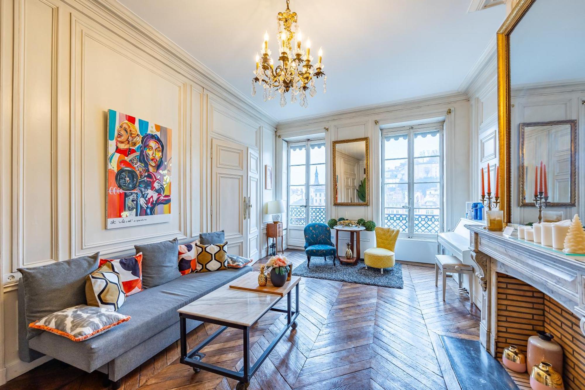 Appartement Haussmannien D'Artiste, Exception, Quai De Saone Balcon+Parking Lyon Bagian luar foto